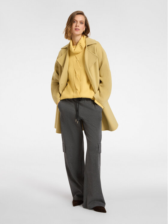 Elena Mirò Elena Mirò Cappotto 8081E000162N008 Giallo Regular Fit
