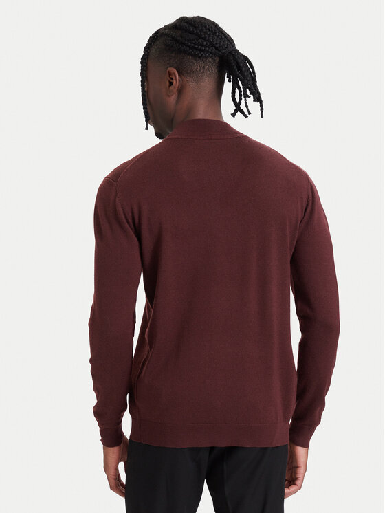 KARL LAGERFELD KARL LAGERFELD Golf 655002 564399 Bordowy Regular Fit