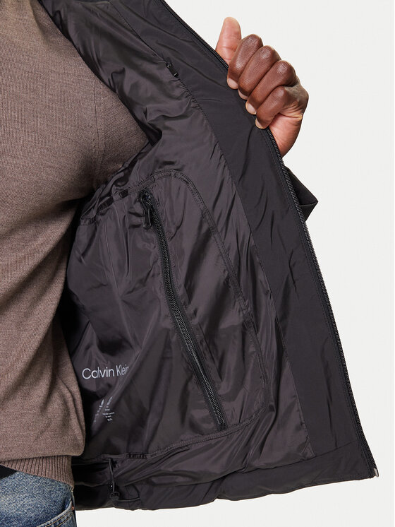 Calvin Klein Calvin Klein Pehelykabát LV04LD521G Fekete Regular Fit