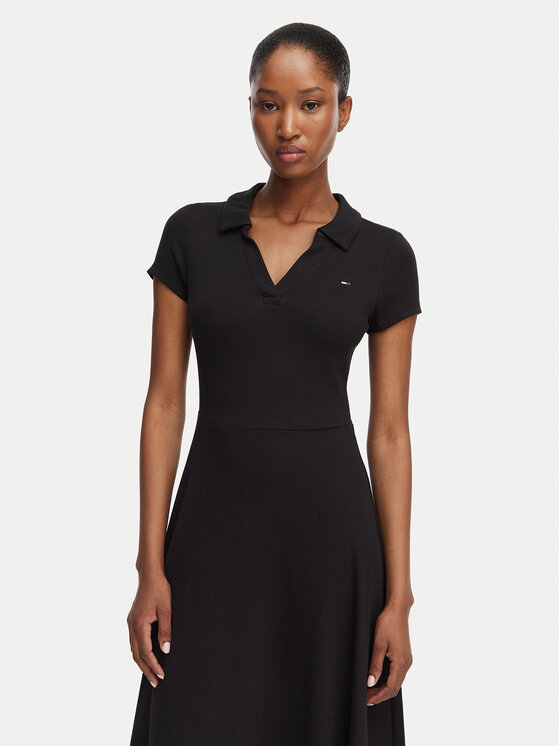 Tommy Jeans Tommy Jeans Igapäevane kleit DW0DW23482 Must Regular Fit
