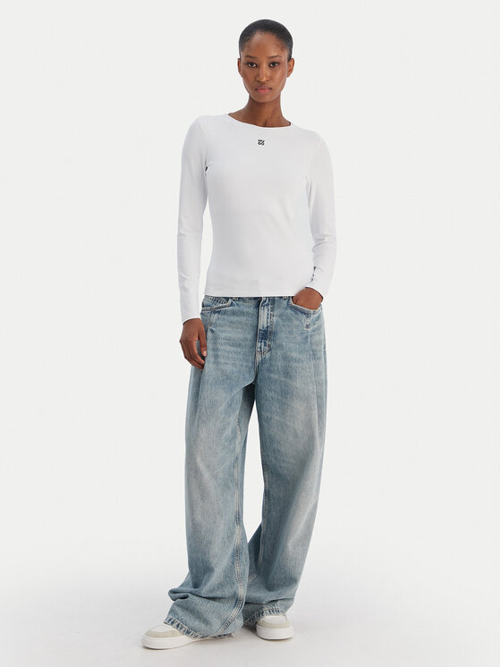 HUGO HUGO Блуза Dasiia 50545208 Бял Slim Fit