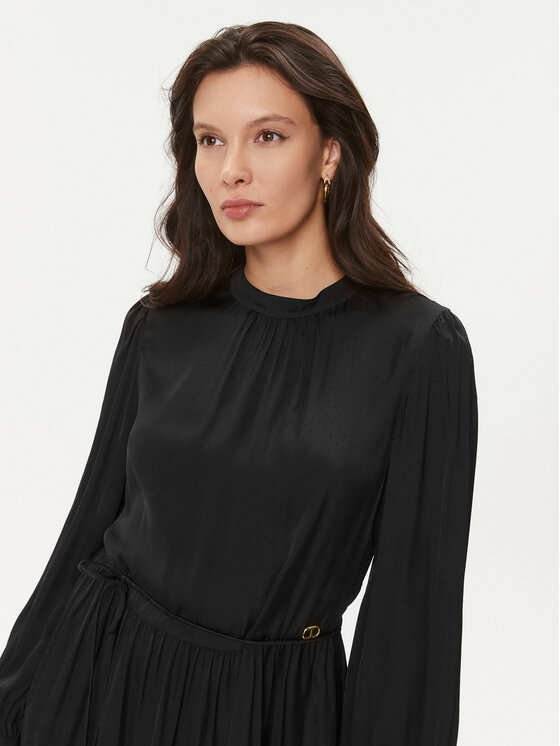 TWINSET TWINSET Φόρεμα κοκτέιλ 232TT2174 Μαύρο Regular Fit