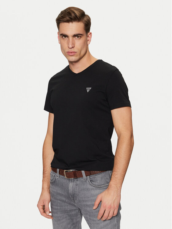 Guess Guess T-Shirt U97M01 KCD31 Czarny Slim Fit