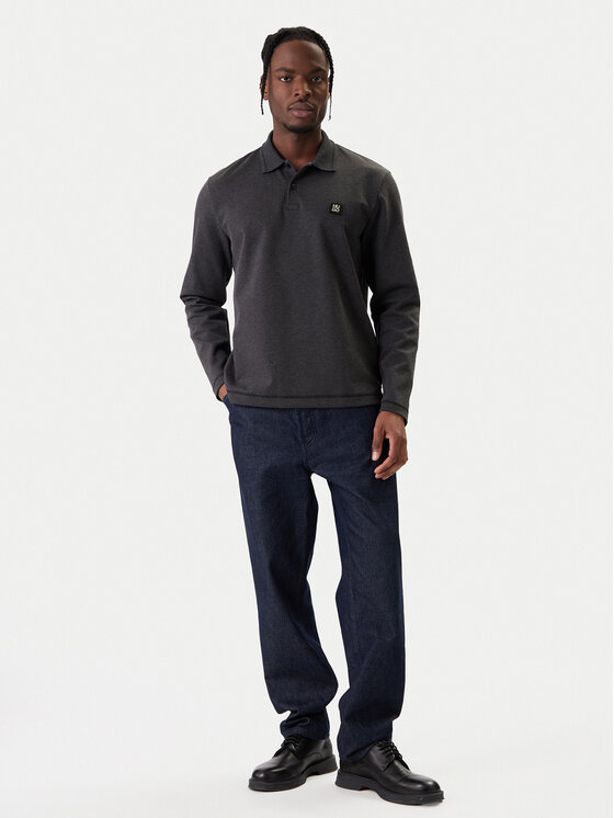 HUGO HUGO Tricou polo Dinote 50553441 Gri Relaxed Fit