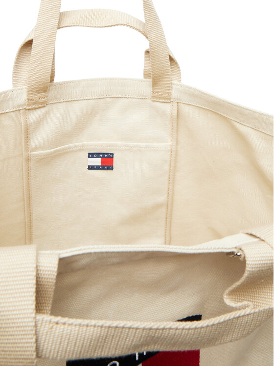 Tommy Jeans Tommy Jeans Handtasche Tjw Wave Flag Med Tote AW0AW18466 Beige