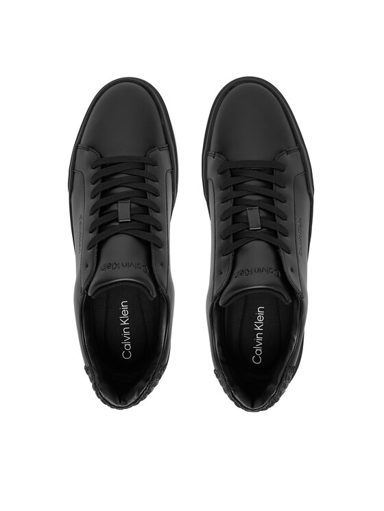 Calvin Klein Calvin Klein Sneakersy Chunky Cupsole Laceup Lth Bt Aop HM0HM02070 Czarny