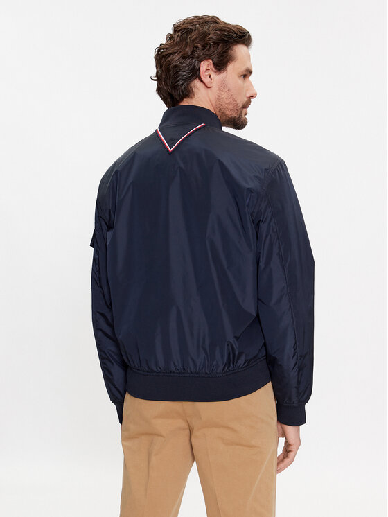 Tommy Hilfiger Tommy Hilfiger Bomber striukė MW0MW31642 Tamsiai mėlyna Regular Fit