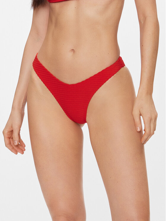 Calvin Klein Swimwear Spodnji Del Bikini KW0KW02471 Rdeča