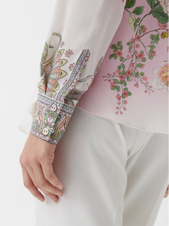 Hale Bob Hale Bob Cămașă with silk Hanna 4YPR252A Roz Regular Fit