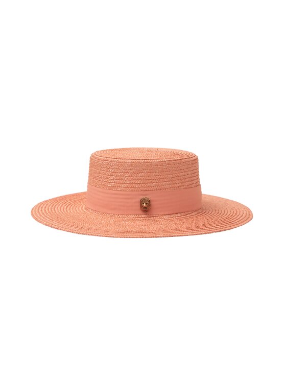 Paris+Hendzel Paris+Hendzel Kapelusz Pink Wide Brim Canotier Różowy