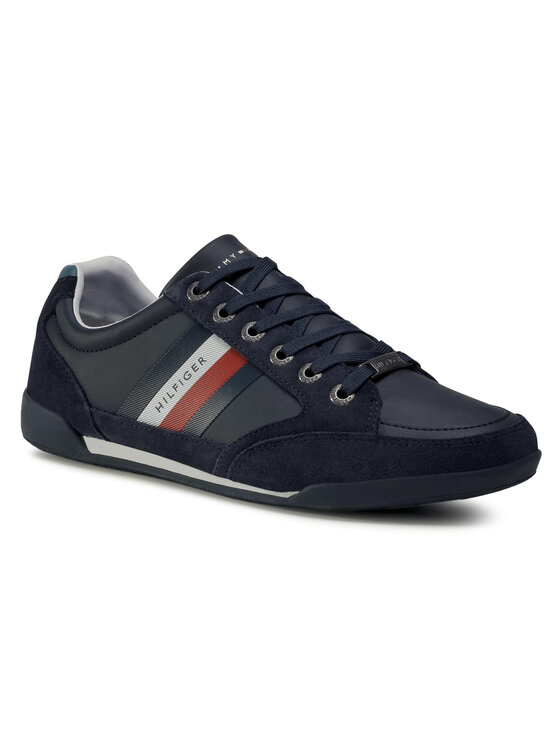 Tommy Hilfiger Sneakersy Corporate Material Mix Cupsole FM0FM02989 Granatowy Modivo.pl
