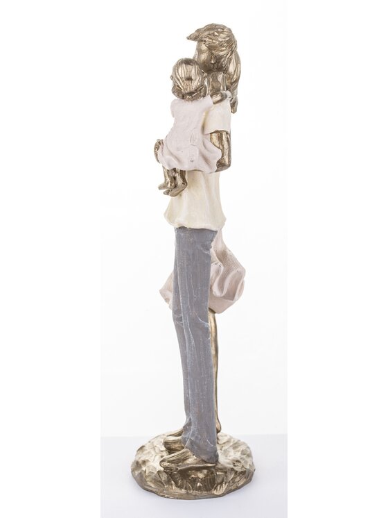 MIAhome MIAhome Figurka młodzi rodzice 26x14x8 cm Złoty