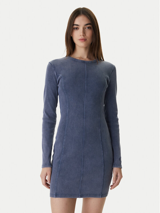 HUGO HUGO Rochie tricotată Nopal 50552814 Albastru Slim Fit