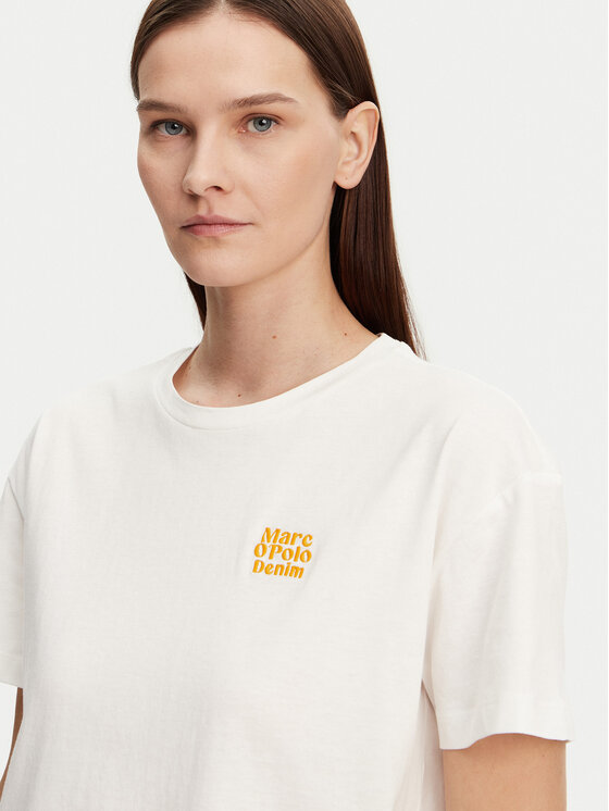 Marc O'Polo Denim Marc O'Polo Denim T-krekls 500 0005 916 Balts Relaxed Fit