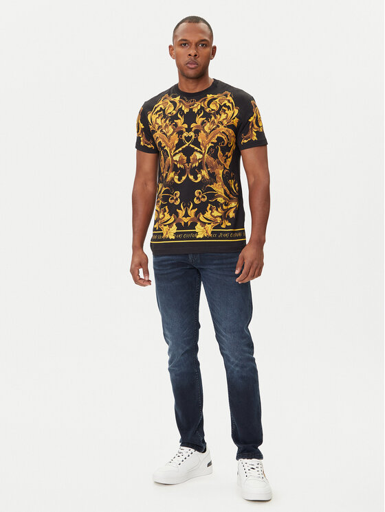 Versace Jeans Couture Versace Jeans Couture T-Shirt 79GAH6SB JS505 Czarny Regular Fit