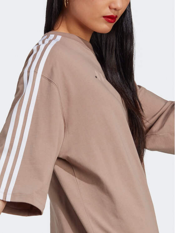 adidas adidas Тишърт Oversized T-Shirt IQ3400 Кафяв Loose Fit
