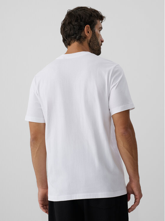 4F 4F T-Shirt STUDIO 4F Biały Regular Fit