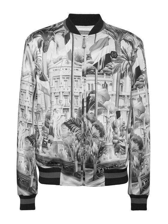 PHILIPP PLEIN PHILIPP PLEIN Kurtka bomber 24557 Czarny Regular Fit