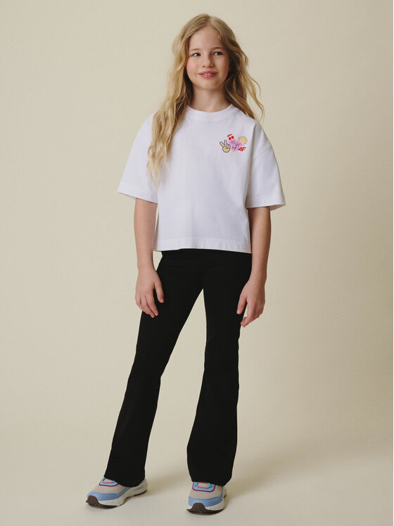 4F 4F T-Shirt MOVE OUTSIDE Biały Loose Fit