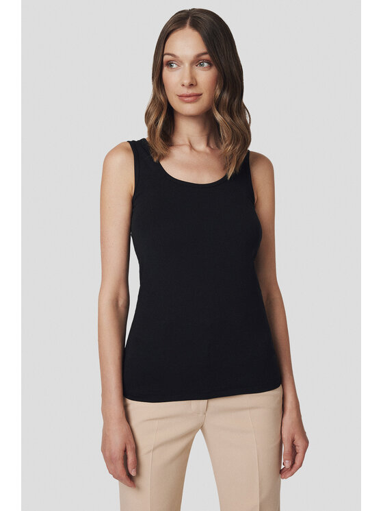 Lancerto Lancerto Top Cynthia TS073225000004 Czarny Slim Fit