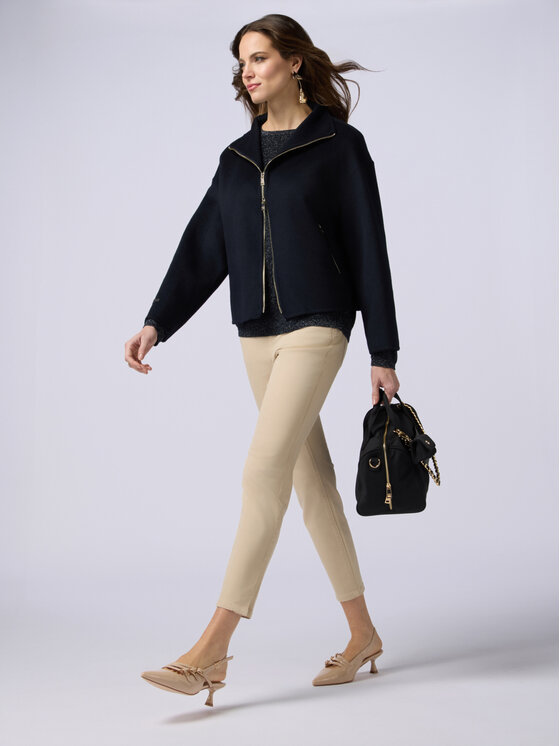 Oltre Oltre Pantaloni di tessuto P784R008237N002 Écru Skin Fit