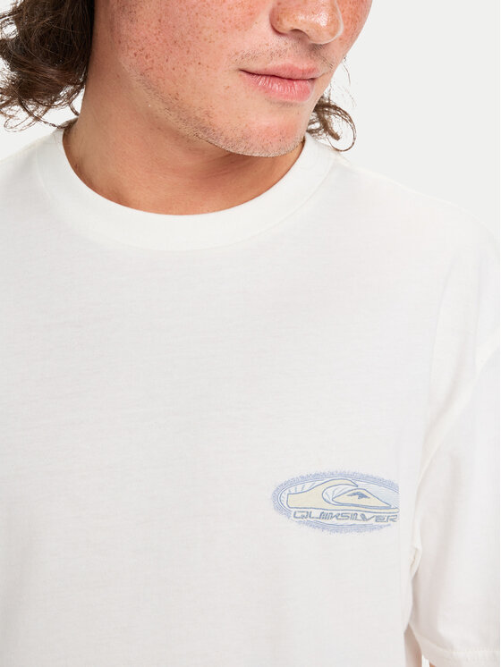 Quiksilver Quiksilver T-Shirt Evo Border Lines EQYZT08191 Bílá Regular Fit