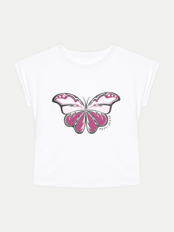 Pepe Jeans Pepe Jeans T-shirt Qwana PG503073 Bijela Regular Fit