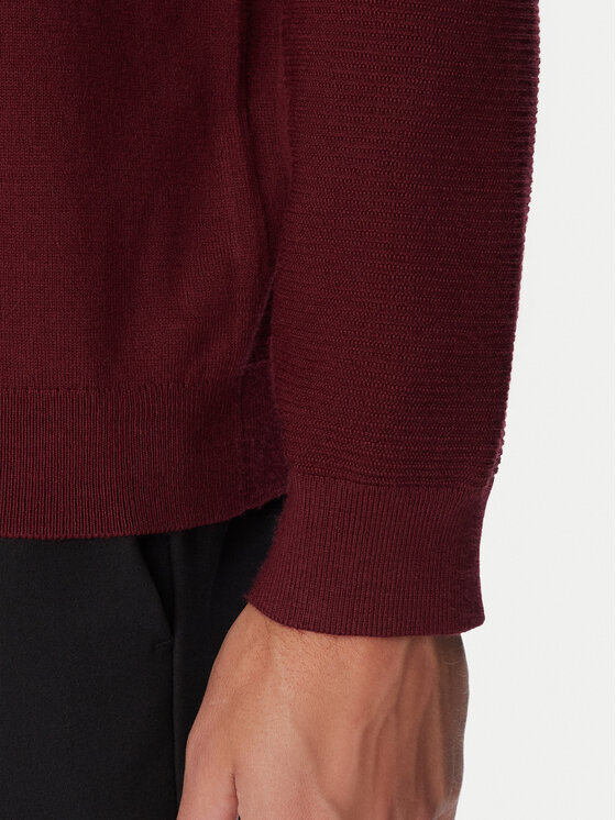 BOSS BOSS Sweter Momentum-X Cn 50547507 Bordowy Regular Fit