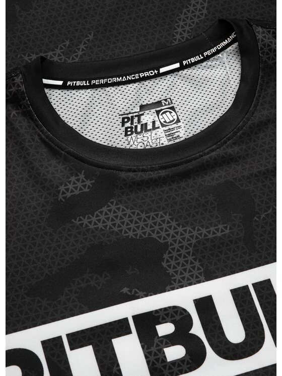 PITBULL PITBULL Koszulka techniczna Longsleeve Mesh Performance Pro plus Net Camo Hilltop II M Czarny Regular Fit