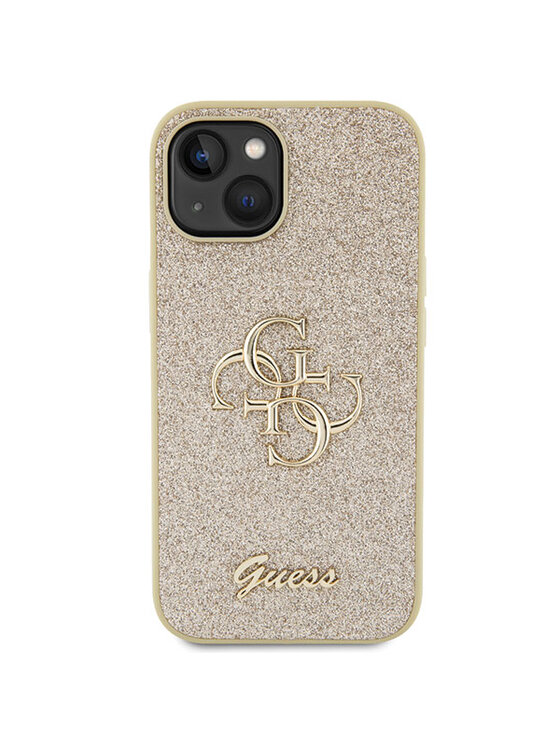 Guess Guess Etui na telefon iPhone 15 Złoty