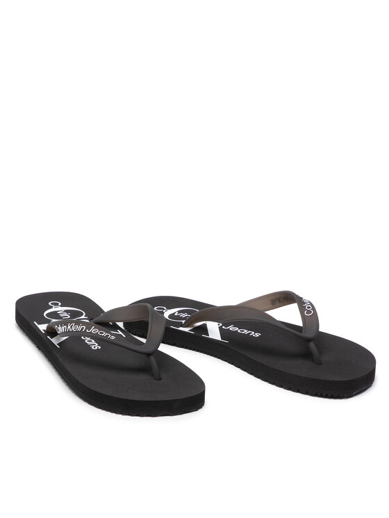 Calvin Klein Jeans Calvin Klein Jeans Japonke Beach Sandal Monogram Tpu YM0YM00055 Črna