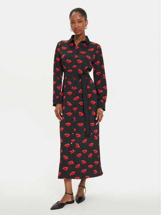 Marella Marella Vestito chemisier Ramona 2423226133 Nero Regular Fit