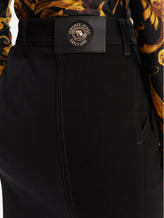 Versace Jeans Couture Versace Jeans Couture Džínová sukně 79HAE84M DT037 Černá Slim Fit