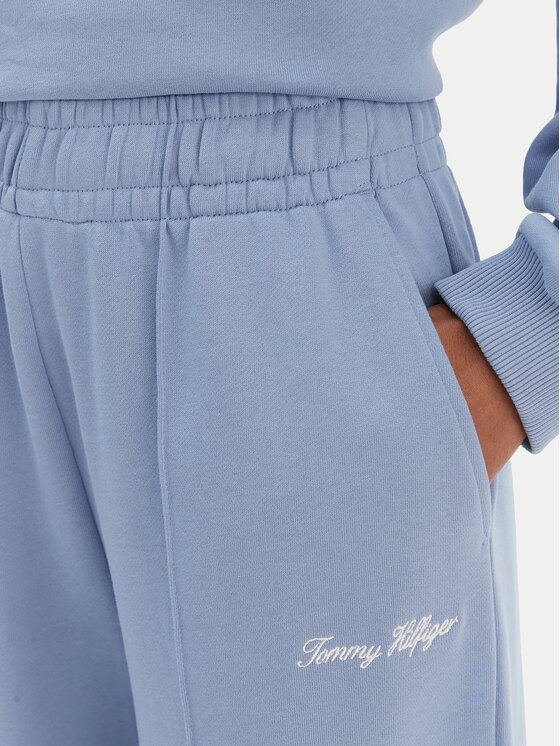 Tommy Hilfiger Tommy Hilfiger Melegítő alsó Script WW0WW48784 Kék Relaxed Fit