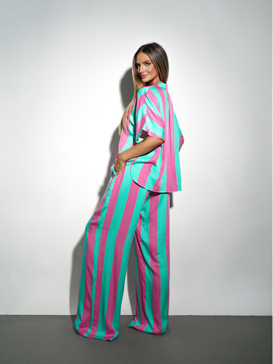 LilaLou LilaLou Piżama Gaby Zielony Regular Fit