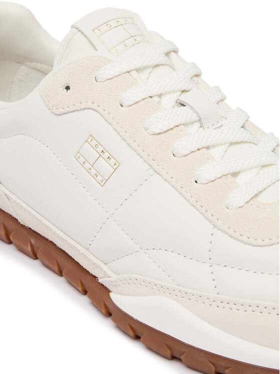 Tommy Jeans Tommy Jeans Sneakersy Tommy Jeans Low Lth Runner EM0EM01794 Biela