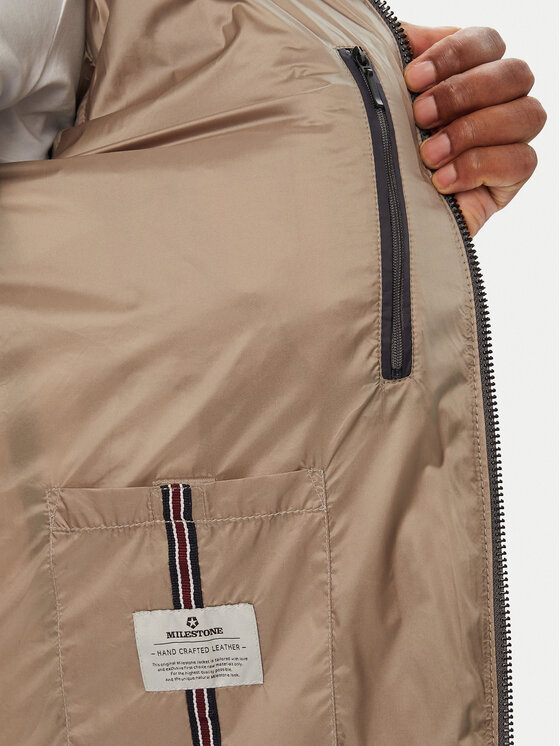 Milestone Milestone Кожено яке MSTamino 631019 60305 Тъмносин Regular Fit