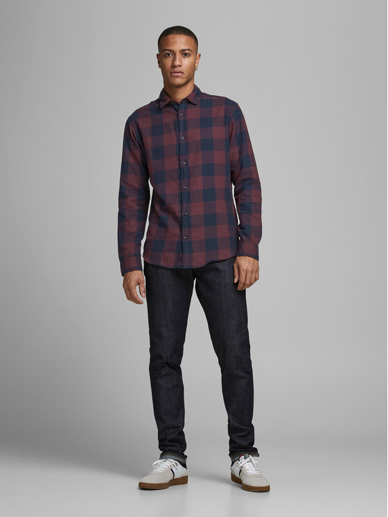 Jack & Jones Jack & Jones Särk 12181602 Tumesinine Slim Fit