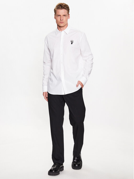 KARL LAGERFELD KARL LAGERFELD Särk 605911 532600 Valge Regular Fit