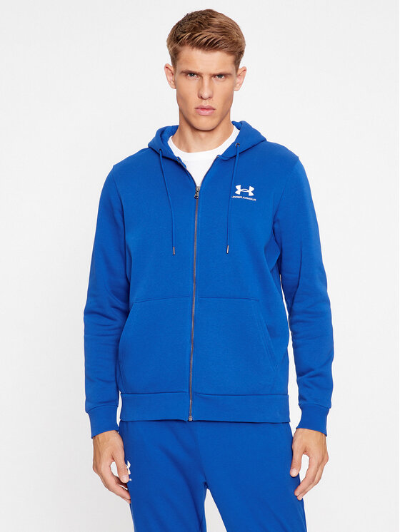 Under Armour Majica Dugih Rukava Ua Essential Fleece Fz Hood 1373881 Plava Loose Fit