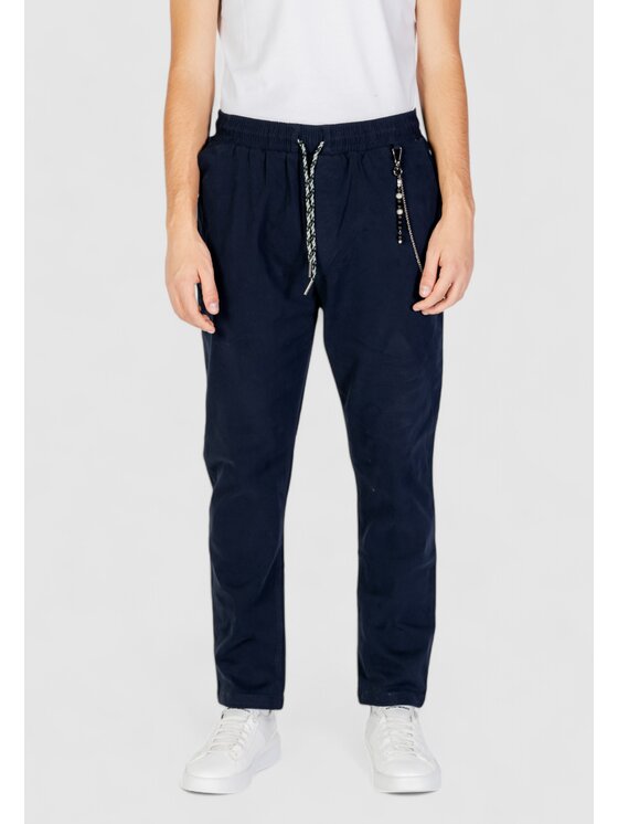 Gianni Lupo Gianni Lupo Pantalone da abito Leonard Carrot Fit Blu Carrot Fit