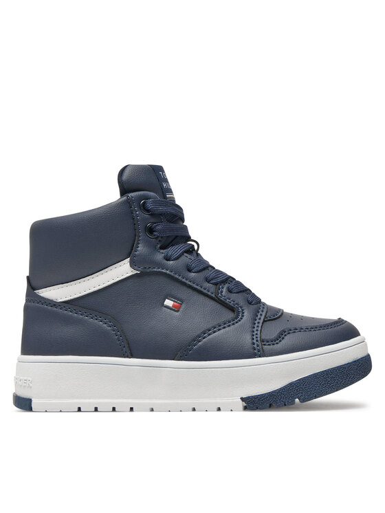 Tommy Hilfiger Snīkeri Mid Cutlace-Up Sneaker T3X9-33641-1351 M Tumši zils