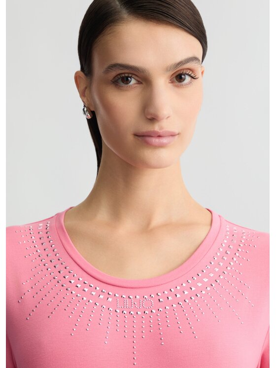 Liu Jo Liu Jo T-shirt TA5214JS003M9270 Rosa Regular Fit