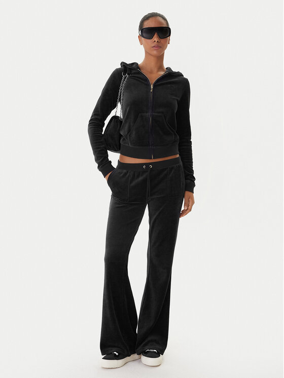 Juicy Couture Juicy Couture Pantaloni trening Caisa JCSEBJ008G Negru Slim Fit