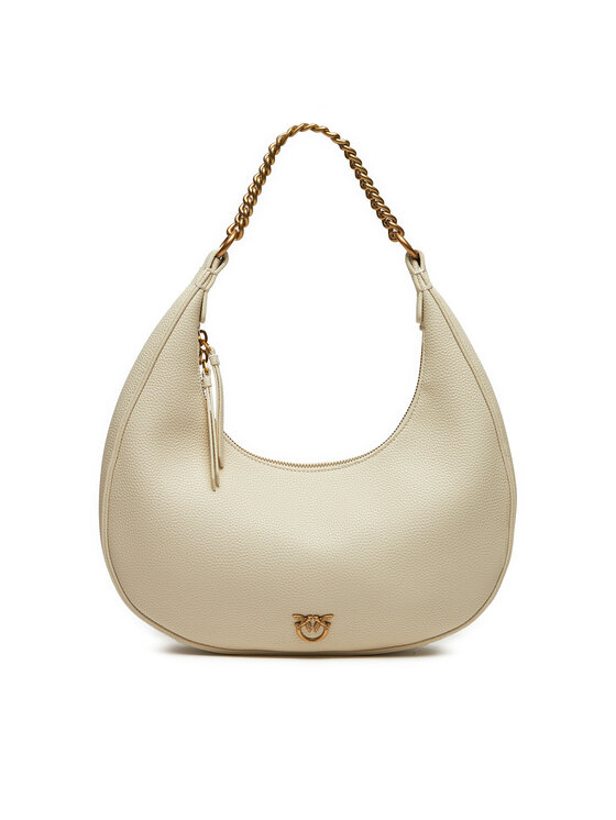 PINKO Ročna Torba Brioche Hobo Classic AI 24-25 PLTT 101526 A29Q Écru