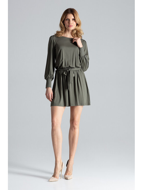 FIGL FIGL Šaty M576 Khaki Regular Fit