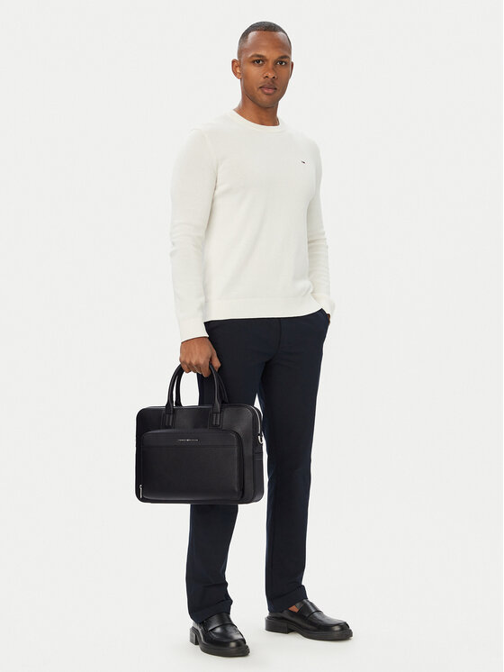 Tommy Hilfiger Torba za laptop Th Central Slim Computer Bag AM0AM14730 Crna