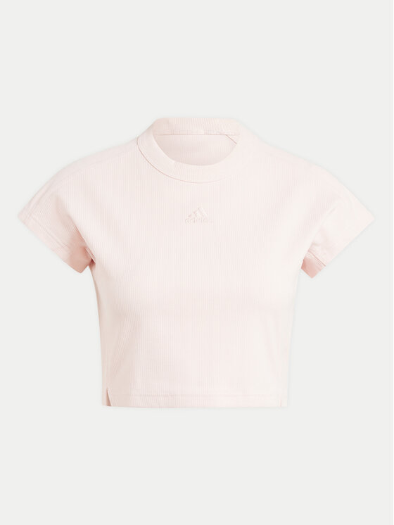 adidas adidas Tričko Lounge IY6741 Ružová Slim Fit