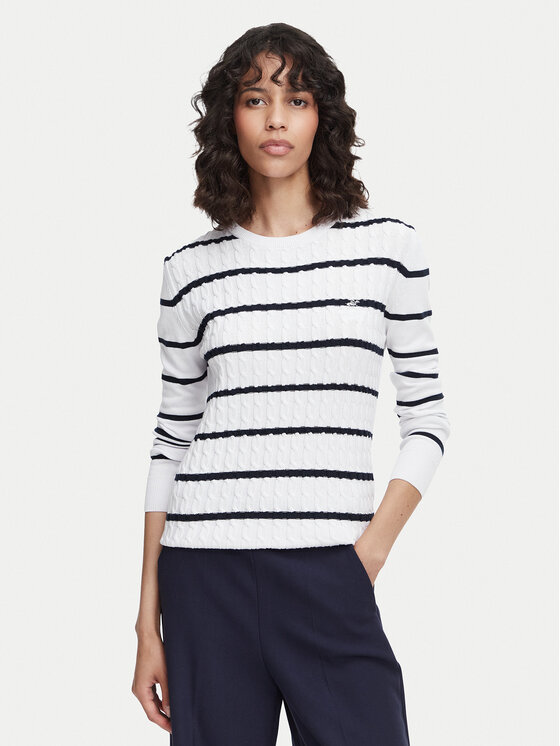 Beverly Hills Polo Club Pulover P-SS26W-M6565 Alb Regular Fit