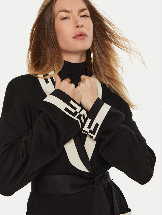 Elisabetta Franchi Elisabetta Franchi Kardiganas MK-53S-46E2-V440 Juoda Regular Fit